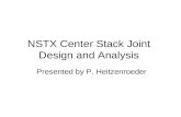 NSTX Center Stack Joint  Design and Analysis