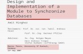 Design and Implementation of a Module to Synchronize Databases