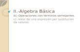 II.-Algebra Básica