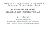 Sapienza Universita’ di Roma, Dipartimento di Economia e Diritto, 23 Ottobre 2013