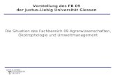 Vorstellung des FB 09  der Justus-Liebig Universität Giessen