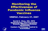 Monitoring the Effectiveness of Pandemic Influenza Vaccines