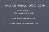 Financial Panics: 1600 - 2000
