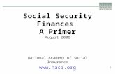 Social Security Finances  A Primer