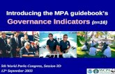Introducing the MPA guidebook’s Governance Indicators (n=16)