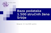 Baza  podataka  1.500  stru č nih žena Srbije