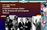 Prof. Seppo Hentilä 14.3.2005 Finland’s German Policy  in the framework of European  Détente