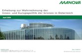 Erhebung zur Wahrnehmung der  Innen- und Europapolitik der Grünen in Österreich
