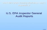 U.S. EPA Inspector General  Audit Reports
