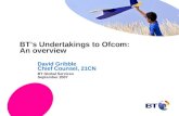 BT’s Undertakings to Ofcom: An overview David Gribble Chief Counsel, 21CN BT Global Services