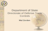 Department of State Directorate of Defense Trade Controls