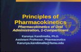 Principles of Pharmacokinetics Pharmacokinetics of Oral Administration, 1-Compartment