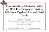 Flammability Characteristics of JP-8 Fuel Vapors Existing Within a Typical Aircraft Fuel Tank