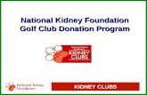 National Kidney Foundation Golf Club Donation Program