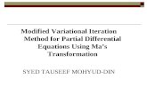 Modified Variational Iteration Method for Partial Differential Equations Using Ma’s Transformation