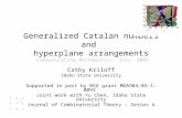 Generalized Catalan numbers and  hyperplane arrangements Communicating Mathematics, July, 2007