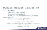 David H. Trump, MD, MPH State Epidemiologist & Director, Office of Epidemiology December 16, 2013