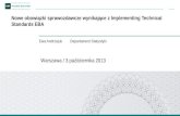 Nowe obowiązki sprawozdawcze wynikające z  Implementing  Technical  Standards EBA