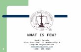 WHAT IS FEW? Becky Fasulo Vice President of Membership & Chapter Organization fewvpmco@yahoo