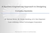 A Systems Engineering Approach to Designing  Complex Systems
