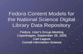 Fedora Content Models for the National Science Digital Library Data Repository