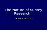 The Nature of Survey Research