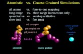 Atomistic   vs.  Coarse Grained Simulations