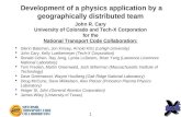 Development of a physics application by a geographically distributed team