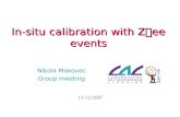In-situ calibration with Zee events