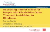 Assessing Path of Travel for People with Disabilities Other Than and in Addition to Blindness