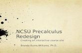 NCSU Precalculus Redesign