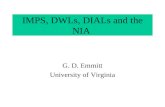 IMPS, DWLs, DIALs and the NIA