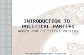 INTRODUCTION TO  POLITICAL PARTIES Women and Political Parties