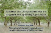 Weather and Climate Extremes on Irrigated and Specialty Agriculture