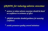GRADE for reducing adverse outcomes