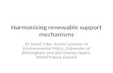 Harmonising renewable support mechanisms