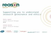 Supporting you to understand research governance and ethics