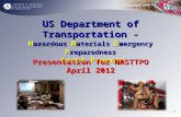US Department of Transportation - H azardous  M aterials  E mergency  P reparedness Grant Program