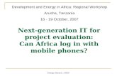 Next-generation IT for project evaluation: Can Africa log in with mobile phones?