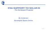 ESA SUPPORT TO SOLAR B The Norwegian Proposal