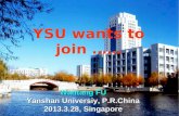 YSU wants to join  ……