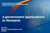 e -government applications in Romania
