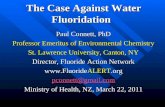 The Case Against Water Fluoridation
