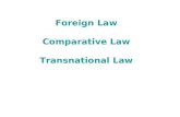 Foreign Law Comparative Law Transnational Law