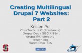 Creating Multilingual  Drupal 7 Websites: Part 2