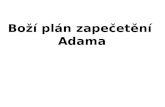 Boží plán zapečetění  Adama