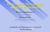 CEO Outside Directorships and Firm Performance