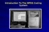 Introduction To The MPDS Coding System