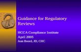 Guidance for Regulatory Reviews
