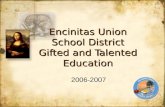 Encinitas Union School District Gifted and Talented Education